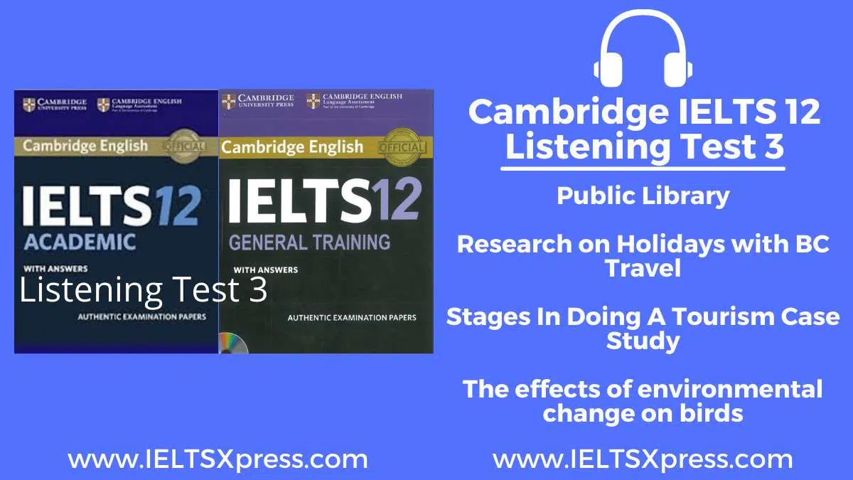 Cambridge Ielts 12 Listening Test 3