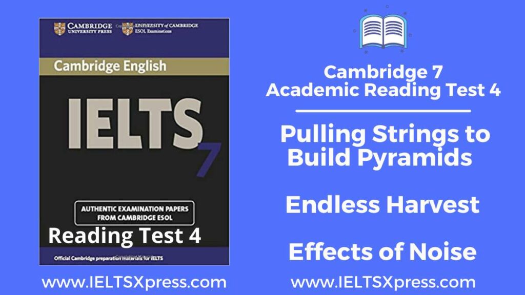 IELTS Cambridge 7 Academic Reading Test 4 with Answers
