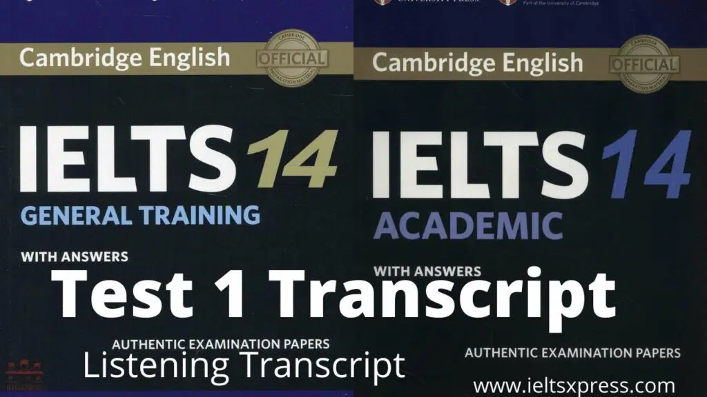 Cambridge Ielts 14 Listening Test 2 Transcript