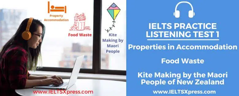 Ielts Practice Listening Test 1 With Answers Accommodation Food Waste Kite Making Ieltsxpress