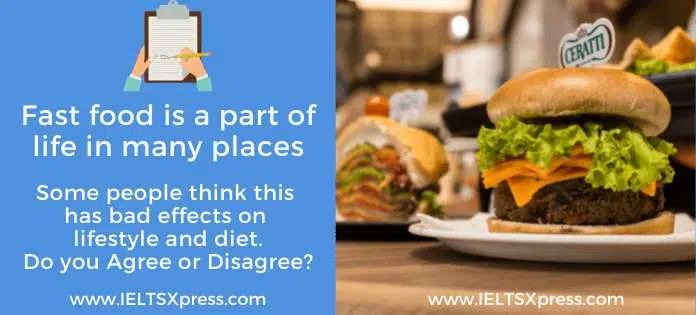 Fast Food Is A Part Of Life In Many Places Ielts Essay (1)