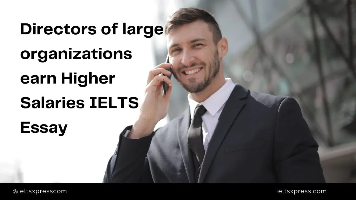 Directors Of Large Organizations Earn Higher Salaries Ielts Essay