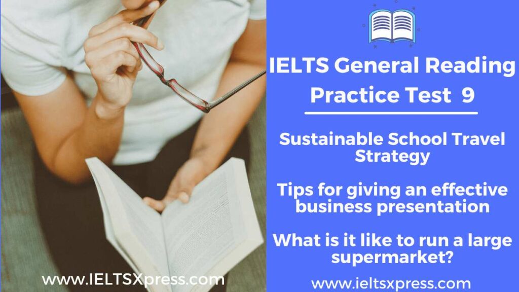 IELTS GT Reading Test 9 Sustainable School Travel Strategy