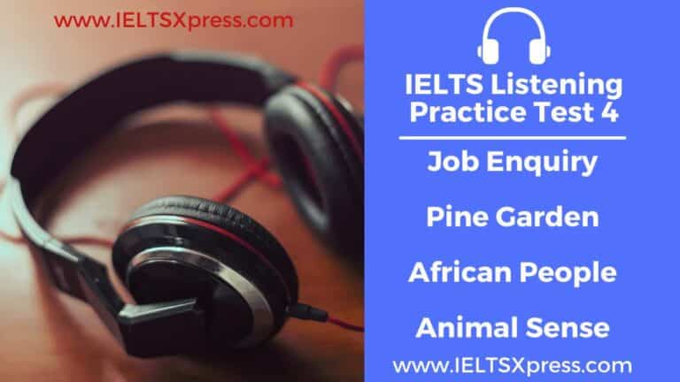 Practice IELTS Listening Test 4 Job Enquiry Animal Sense   Practice IELTS Listening Test 4 Job Enquiry Pine Garden African People Animal Sense 768x432 