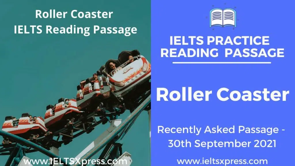 Roller Coaster Ielts Reading Answers 30 September 2021