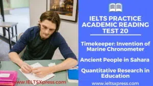 IELTS Academic Reading Practice Test 20 timekeeper invention of marine chronometer ancient people in sahara