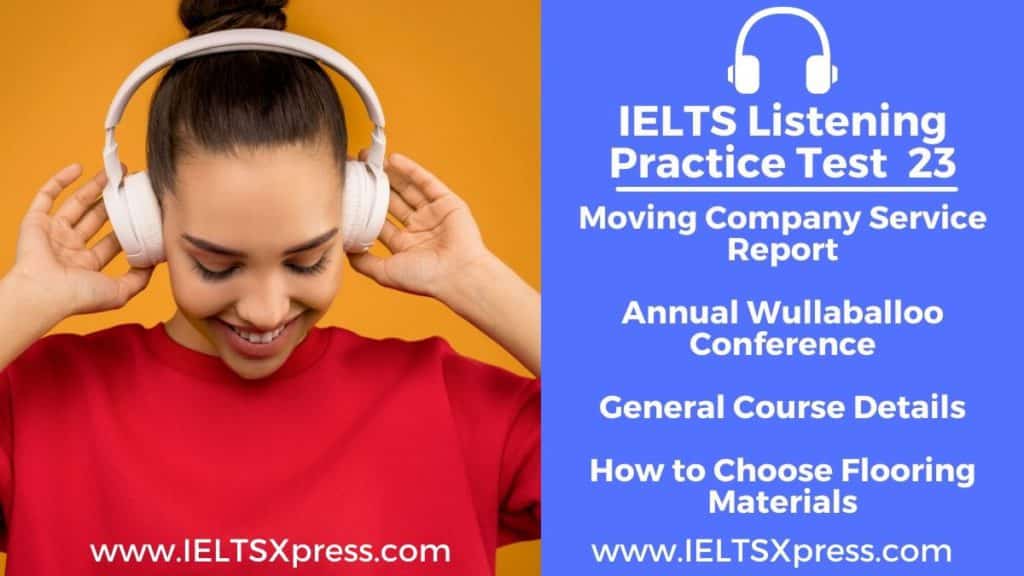 Moving Company Service Report IELTS Listening Test