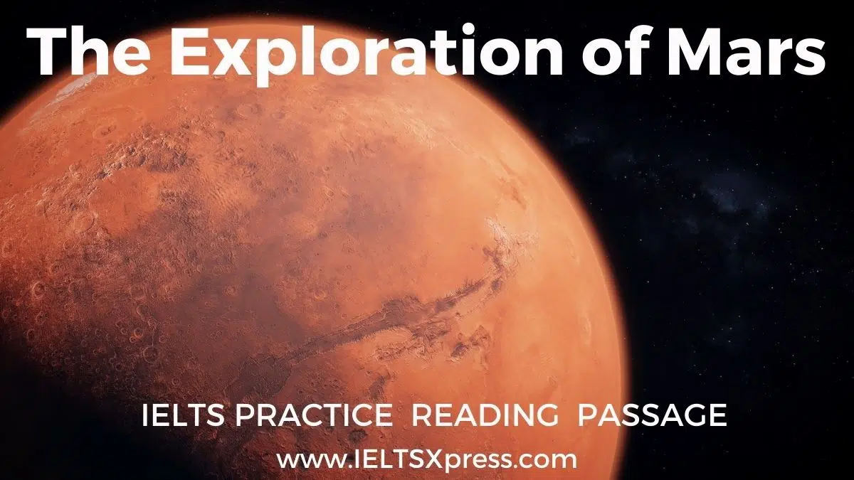 The Exploration Of Mars Ielts Reading Passage Answers Ieltsxpress