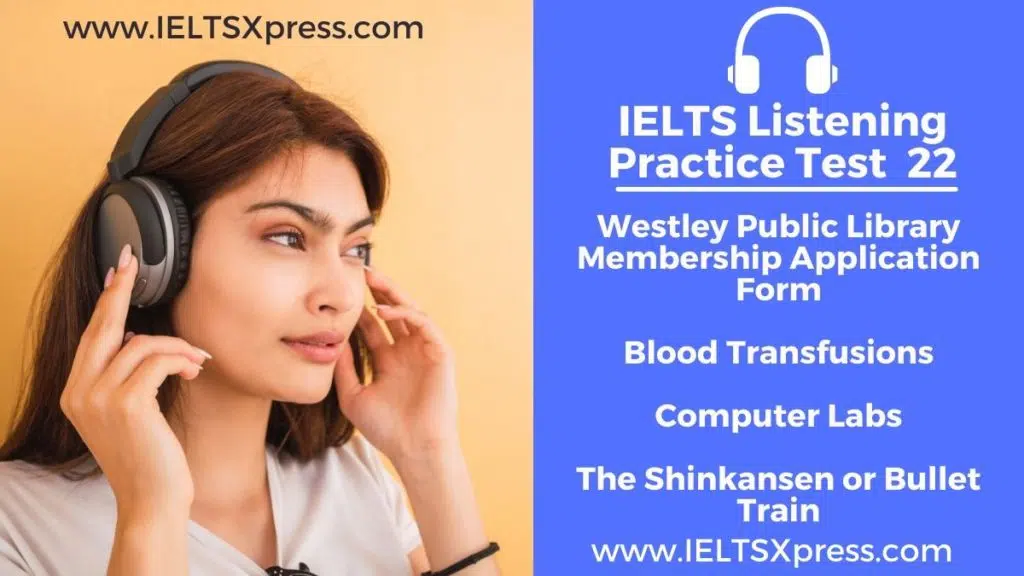 Westley Public Library Membership Application Form Ielts Listening Test