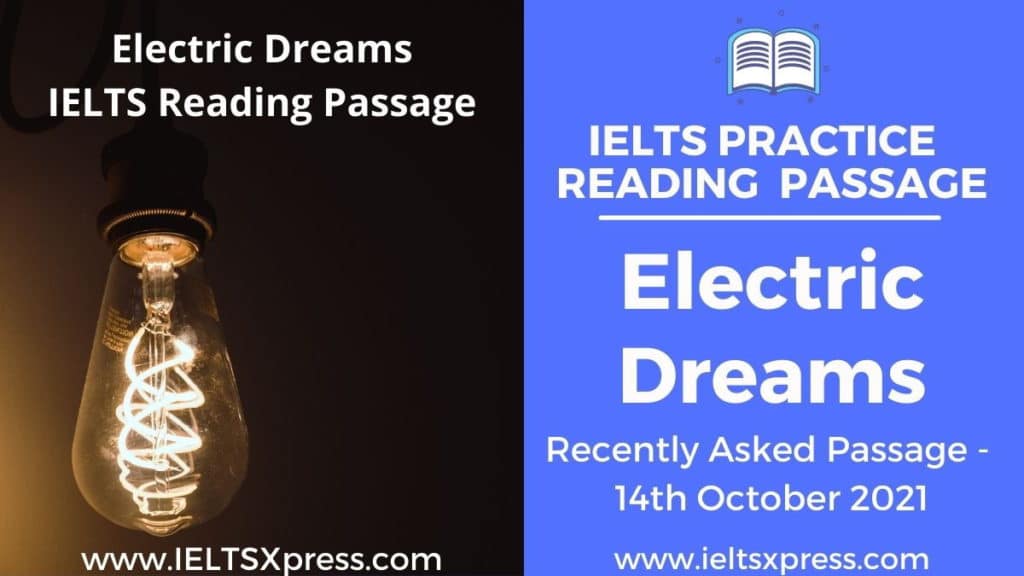 electric dreams ielts reading passage answers
