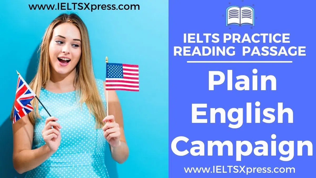 Plain English Campaign Ielts Reading Passage Answers