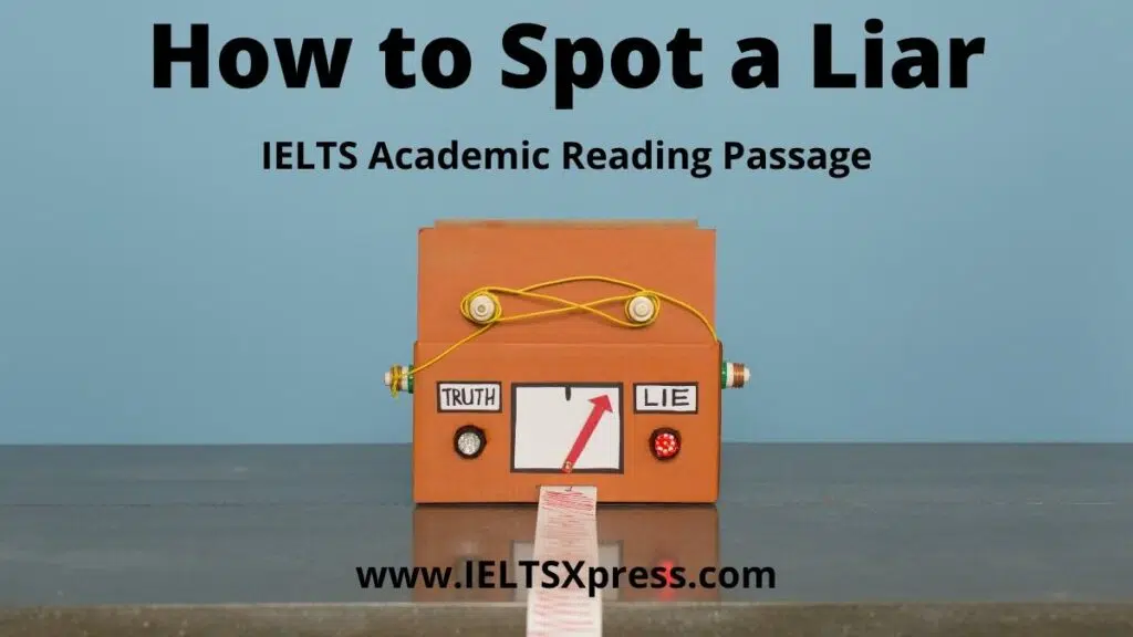 How To Spot A Liar Ielts Reading Answers