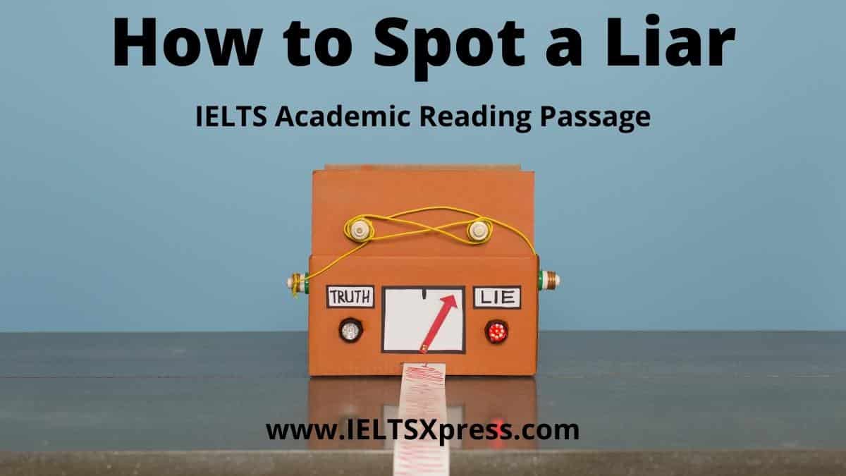 How to Spot a Liar ielts reading answers