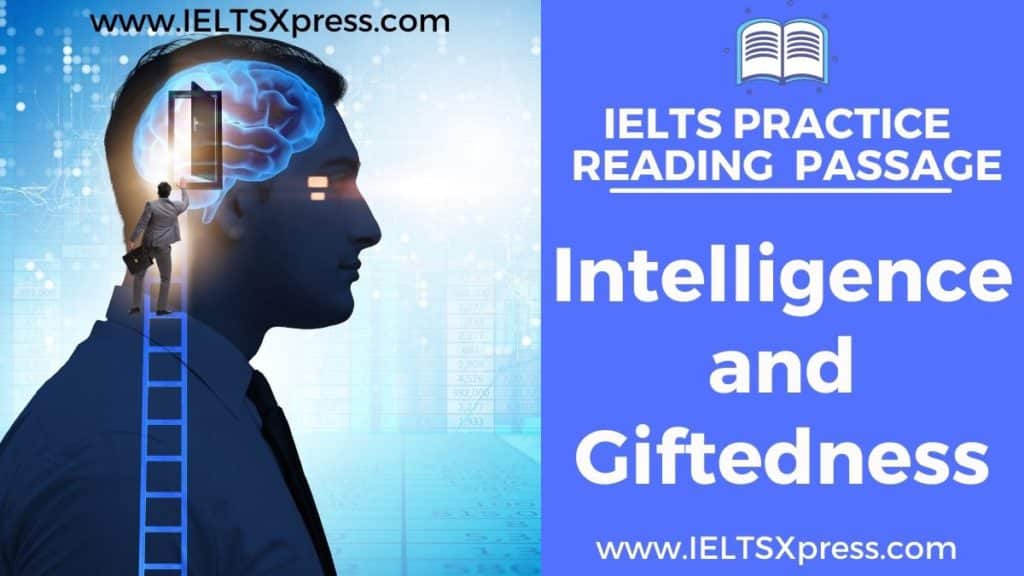Intelligence and Giftedness ielts reading passage answers