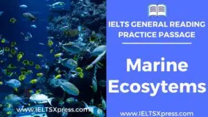 marine ecosystems ielts reading reading general training