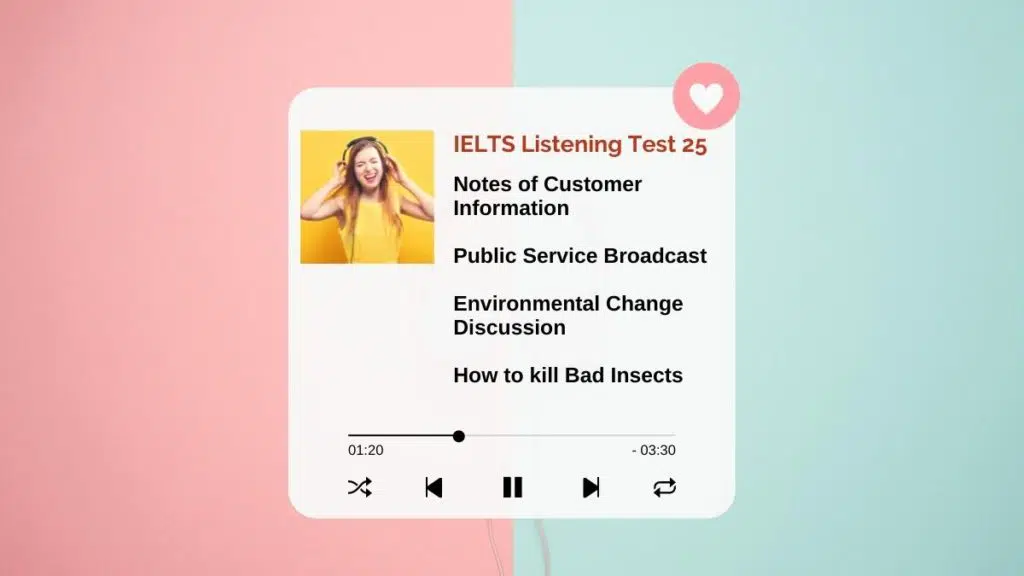 Notes Of Customer Information Ielts Listening Test