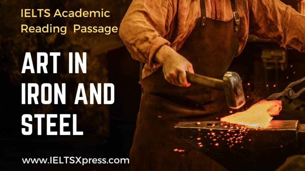 art in iron and steel ielts reading passage answers