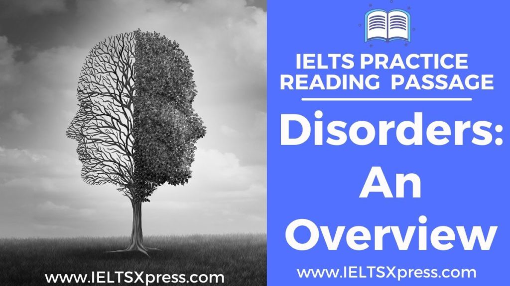 disorders an overview ielts reading passage answers