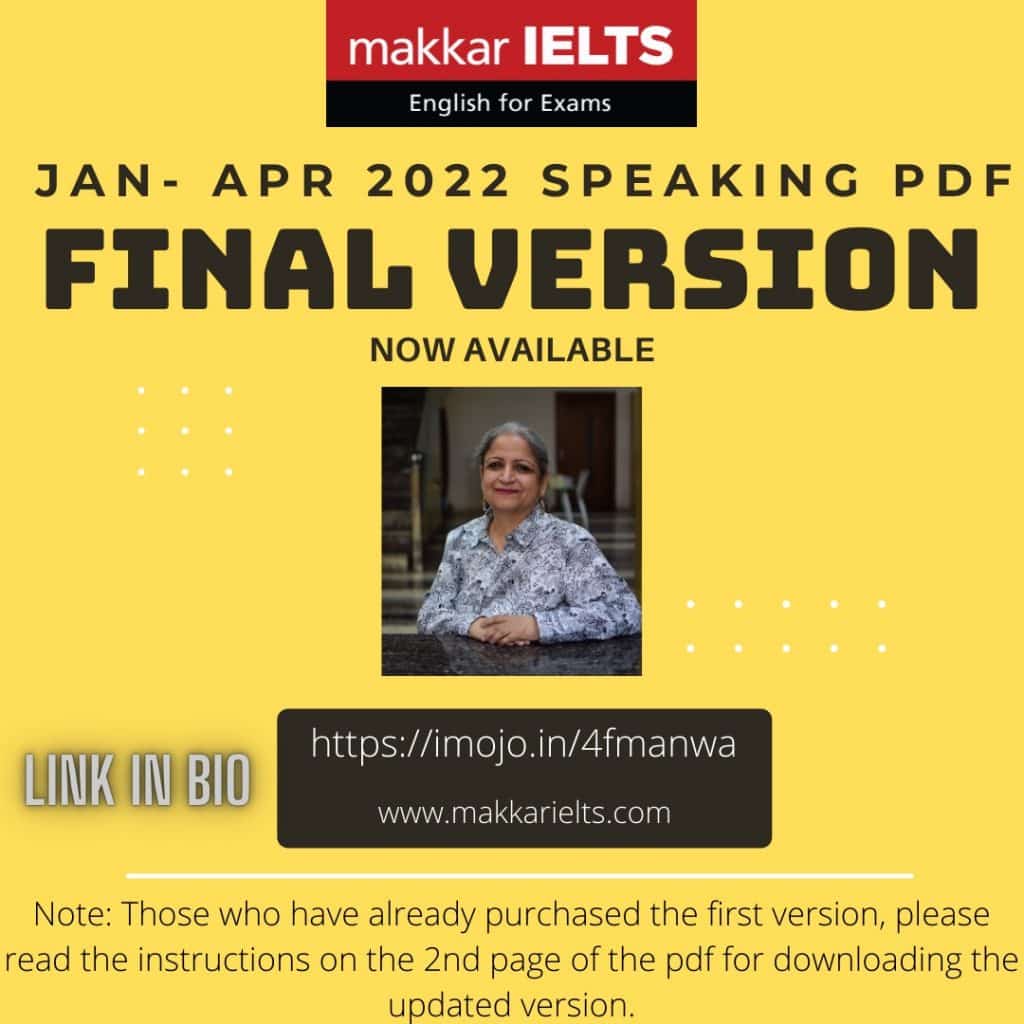 Makkar ielts speaking january to april 2022 final version