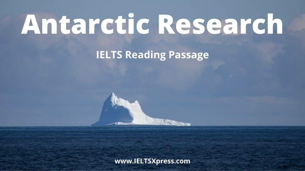 Antarctic Research ielts reading antactica in from the cold