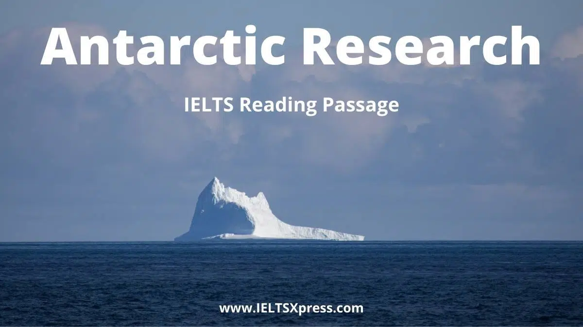 Antarctic Research Ielts Reading Antactica In From The Cold