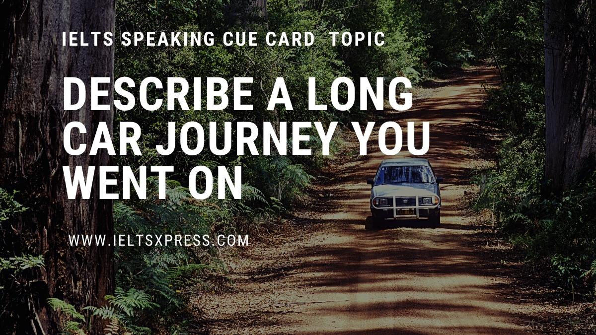 a long car journey cue card