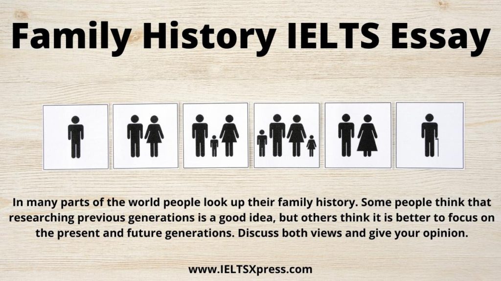 In many parts of the world people look up their family history IELTS Essay