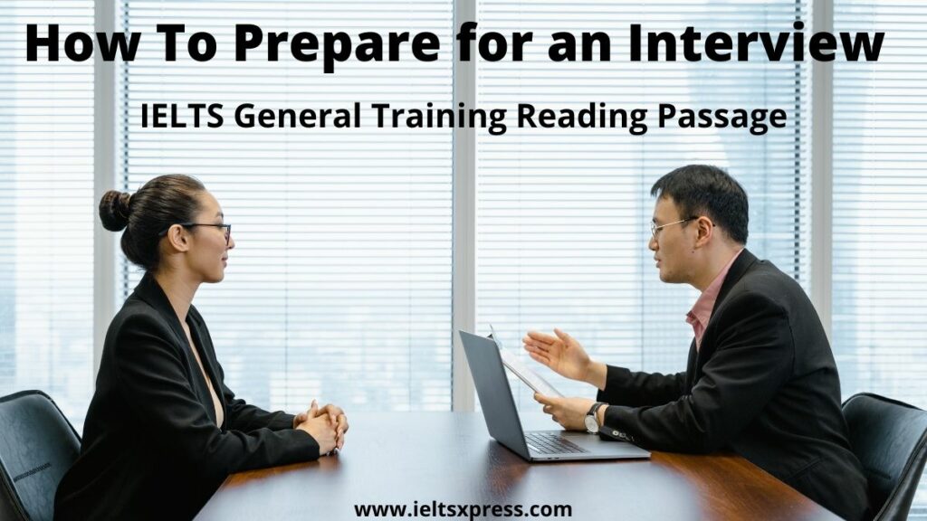 How To Prepare for an Interview ielts reading general