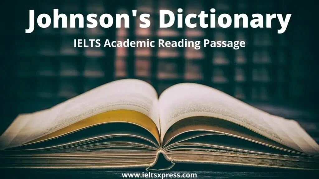 Johnson'S Dictionary Ielts Reading