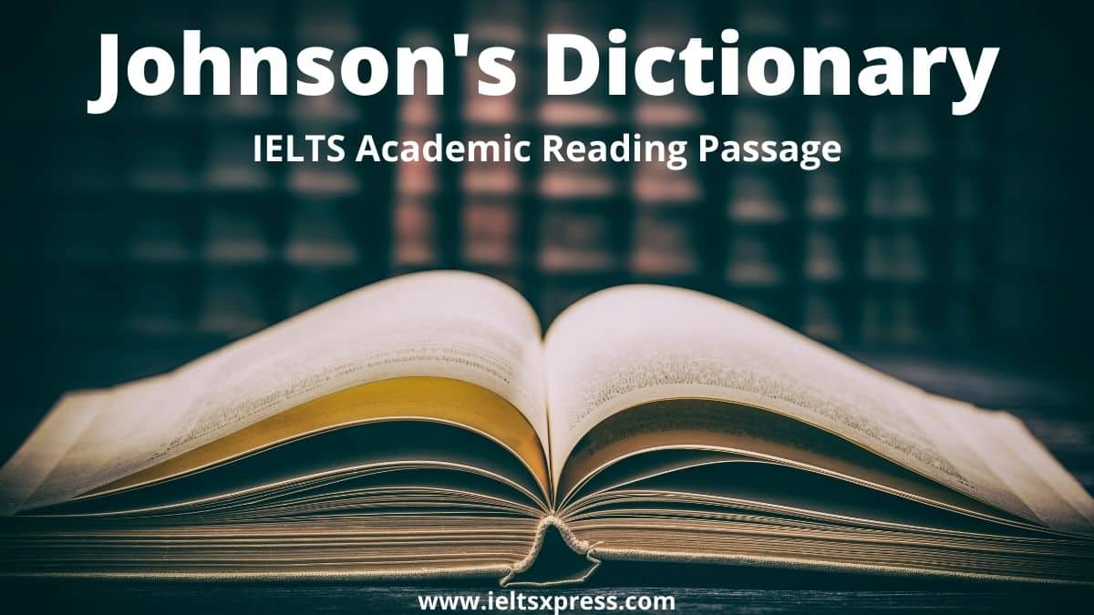 Johnson's Dictionary ielts reading