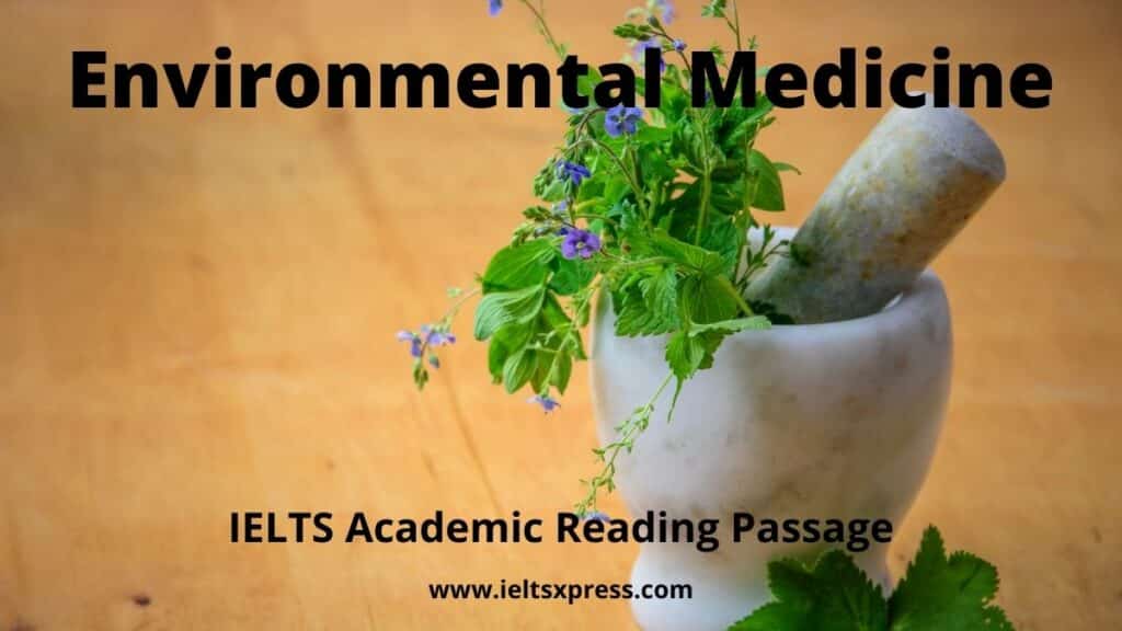 Environmental Medicine ielts reading academic ieltsxpress
