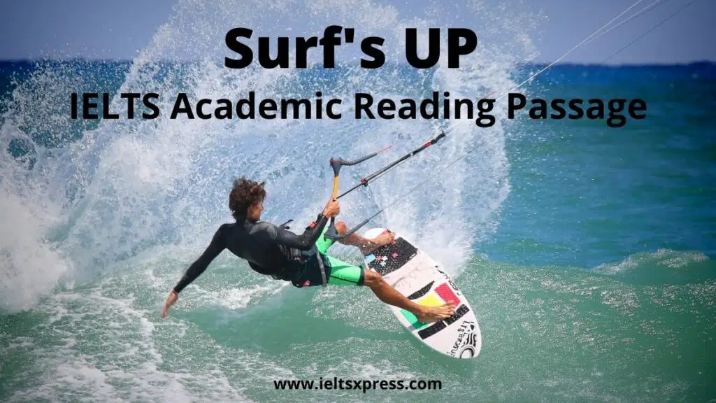 Surf'S Up Ielts Reading Academic Answers