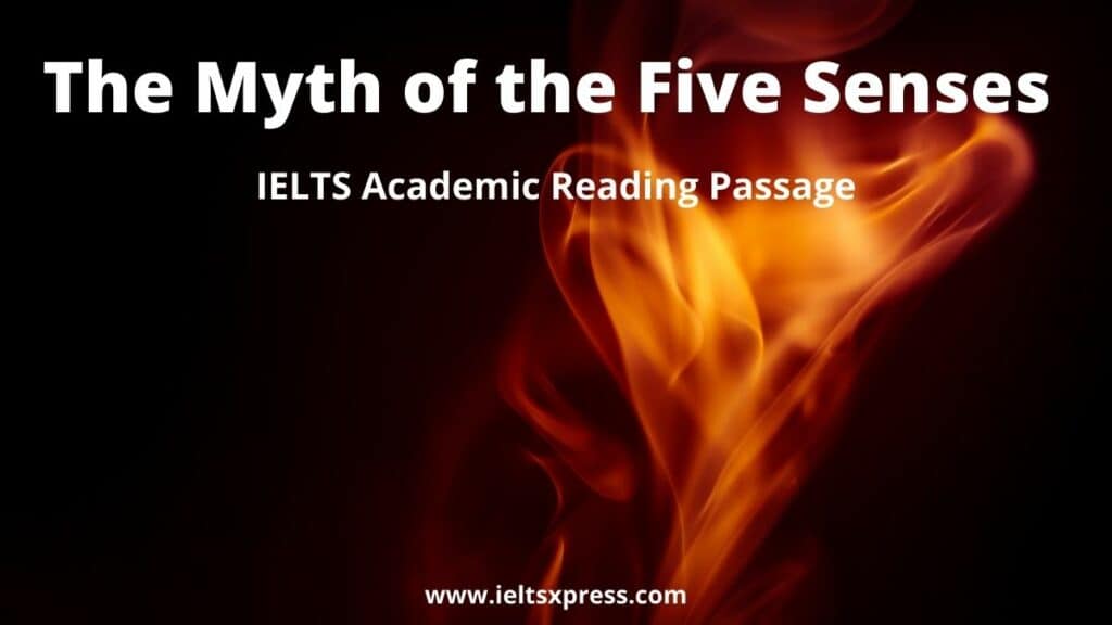 the myth of the five senses ielts reading