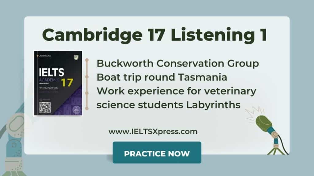 Cambridge IELTS 17 Listening Test 1 with Answers
