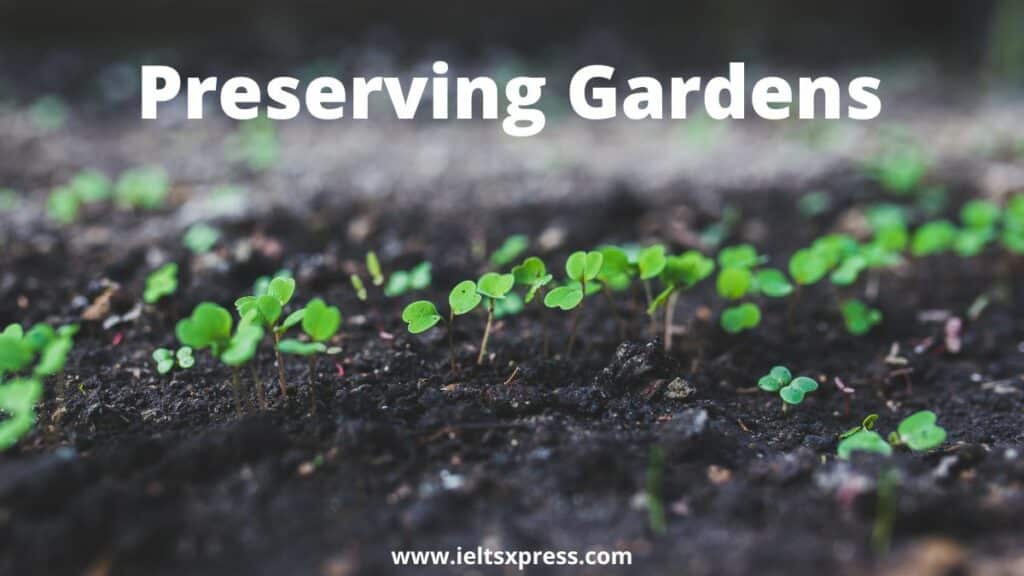 Preserving Gardens ielts reading passage with answers