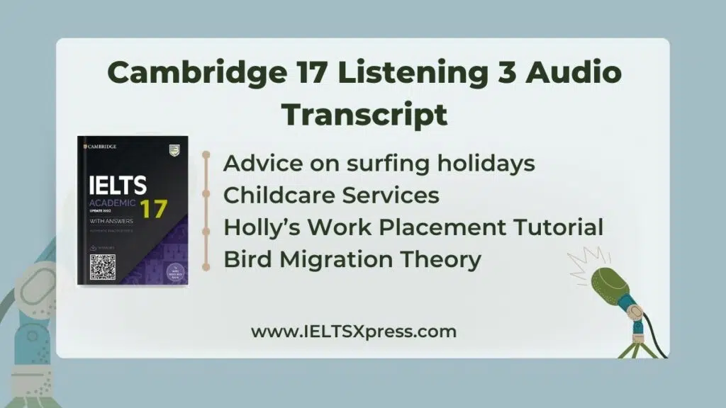 Cambridge Ielts 17 Listening Test 3 Audio Transcript