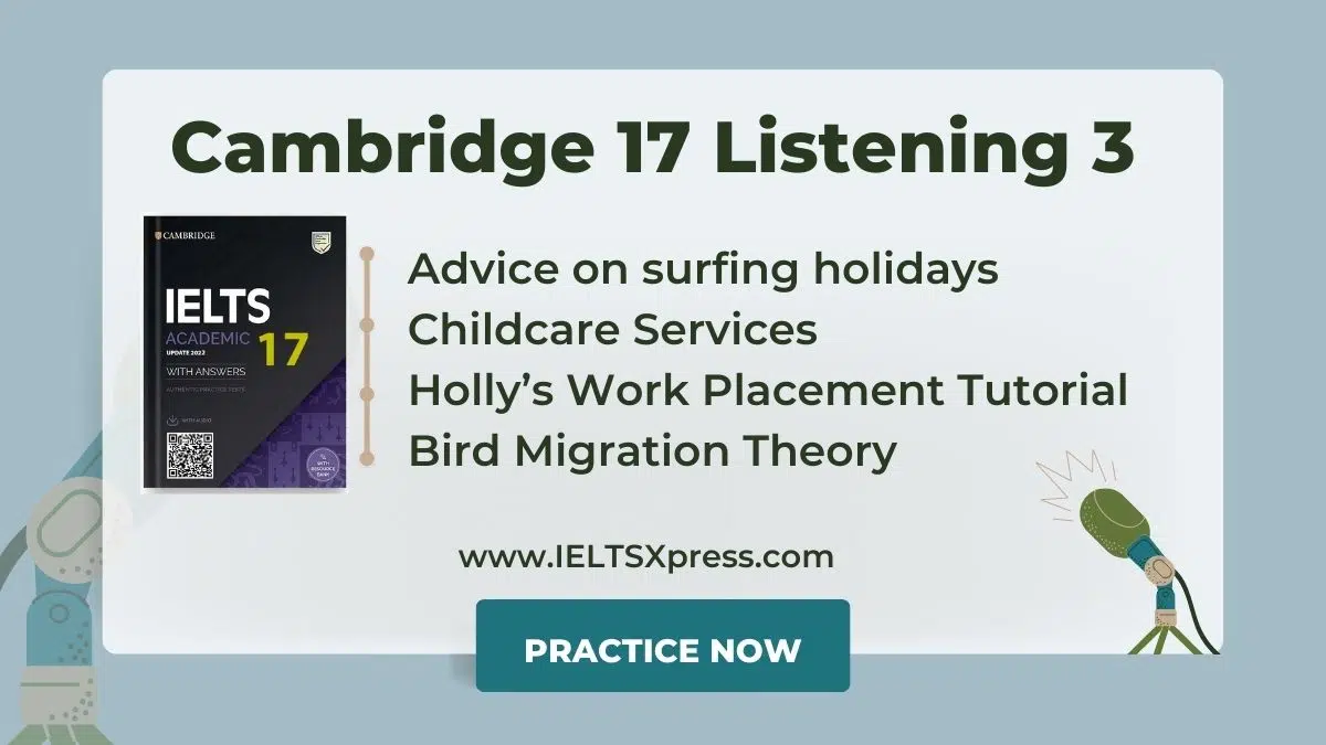 Cambridge Ielts 17 Listening Test 3 With Answers