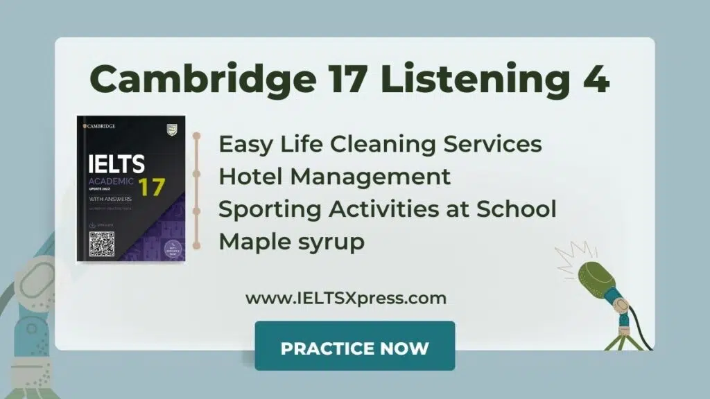 Cambridge Ielts 17 Listening Test 4 With Answers