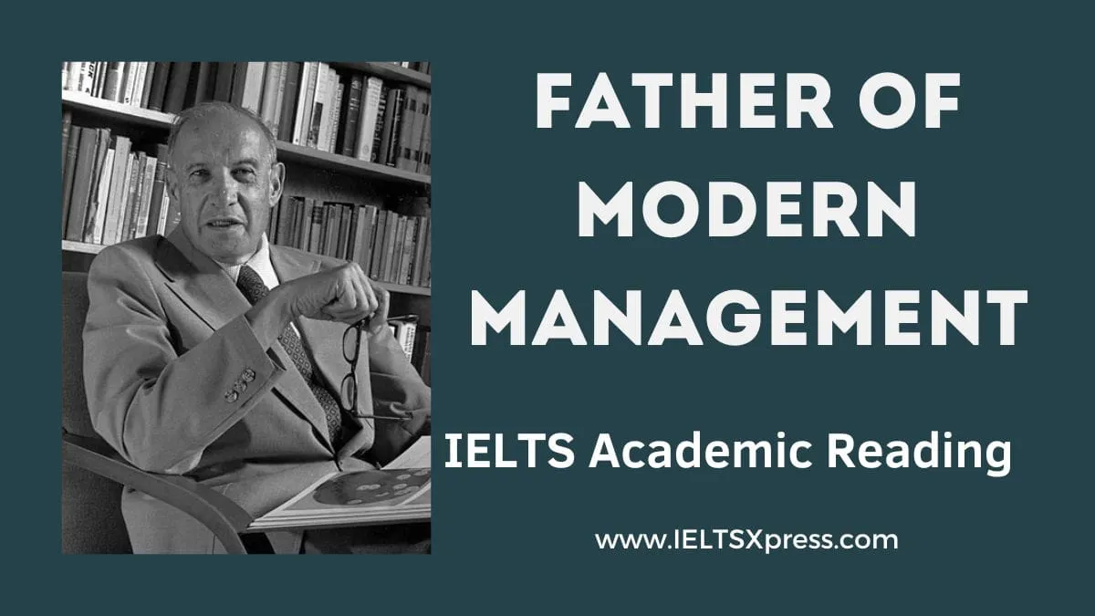 Father Of Modern Management Ielts Reading Academic With Answers