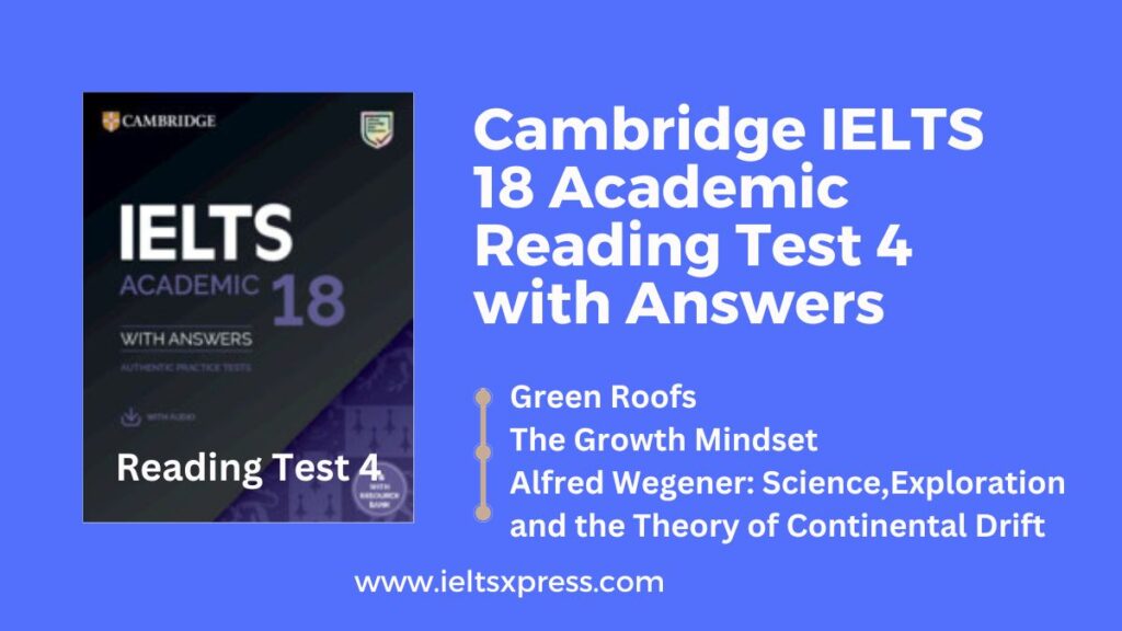 Cambridge IELTS 18 Academic Reading Test 4 with Answers