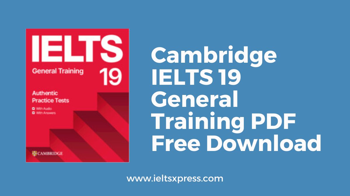 Cambridge IELTS 19 General Training PDF Free Download