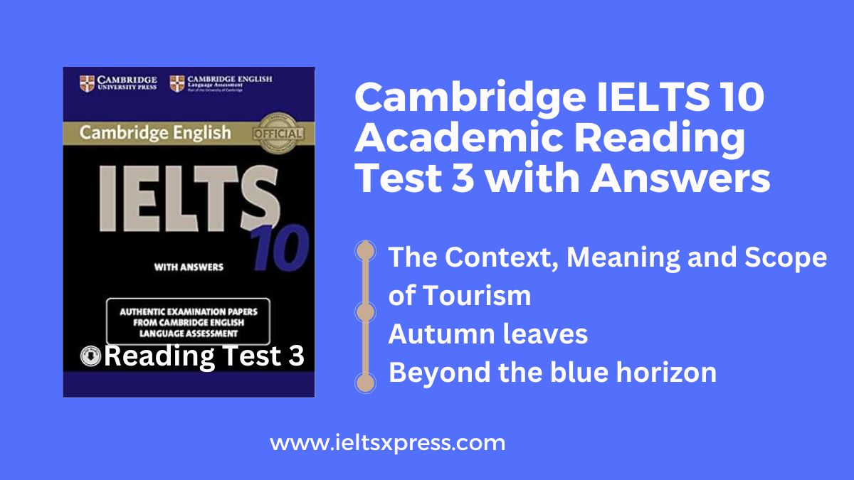 Cambridge IELTS 10 Academic Reading Test 3 with Answers