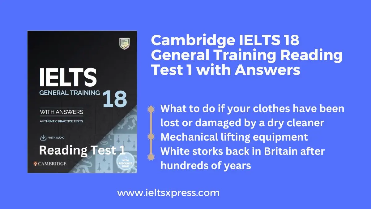 Cambridge Ielts 18 General Training Reading Test 1 With Answers