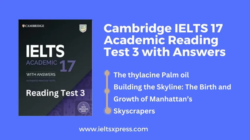 Cambridge IELTS 17 Academic Reading Test 3 with Answers