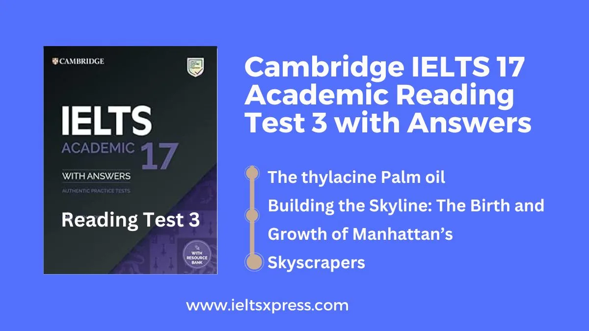 Cambridge IELTS 17 Academic Reading Test 3 with Answers