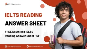 IELTS reading answer sheet pdf