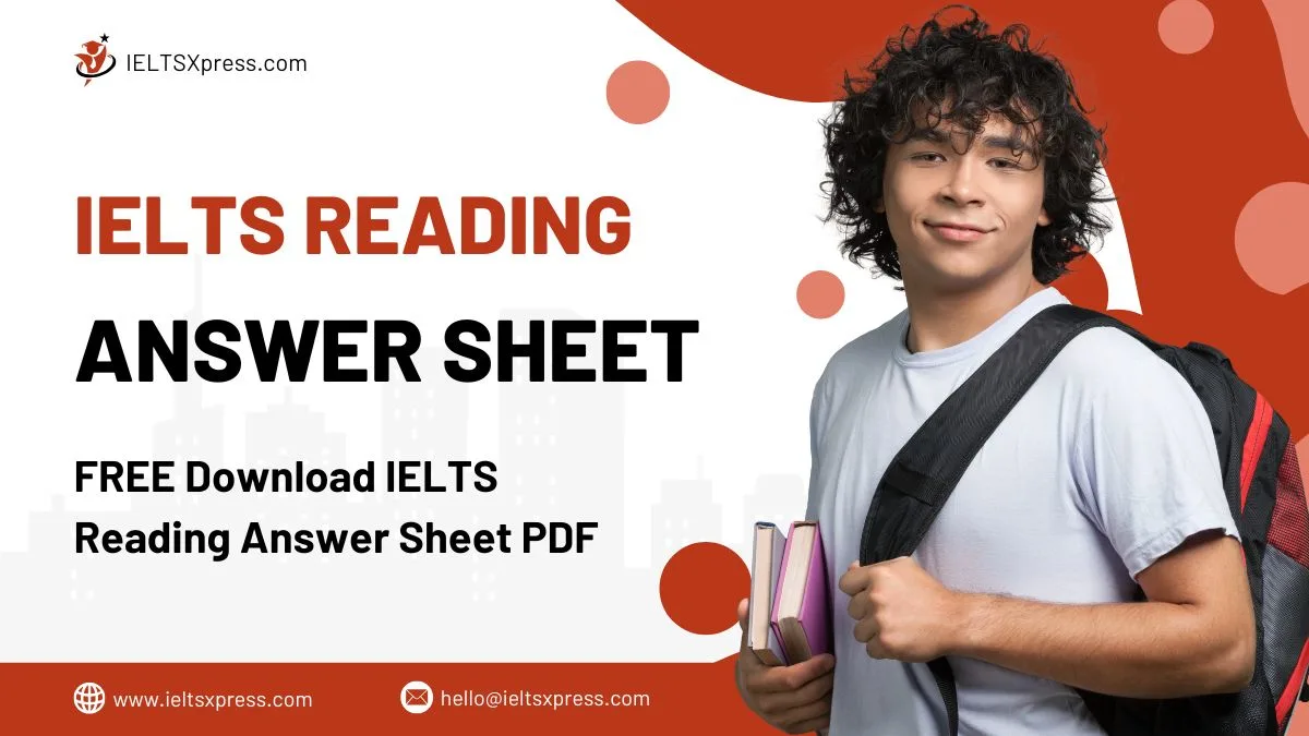 IELTS reading answer sheet pdf